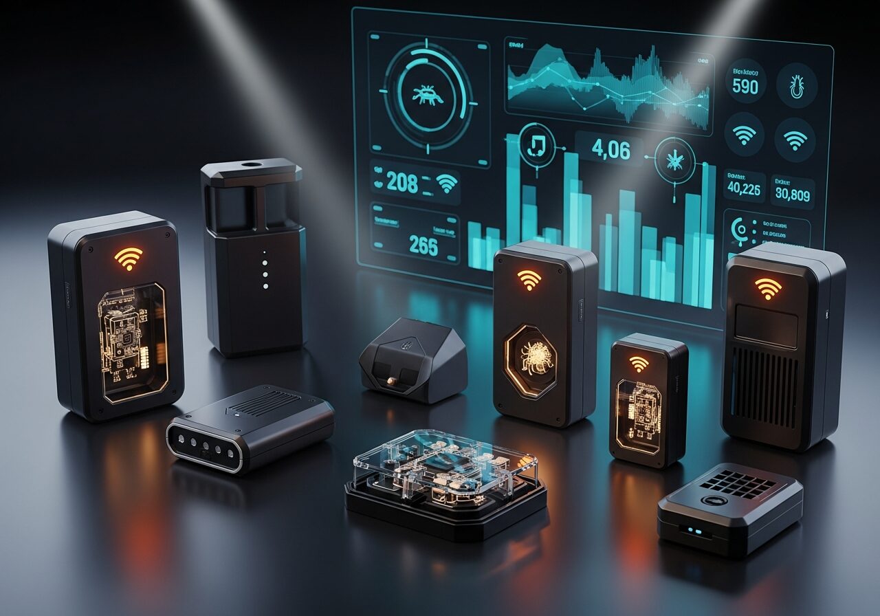 Smart IoT pest monitoring devices and sensor dashboard for SmartIPM technology
